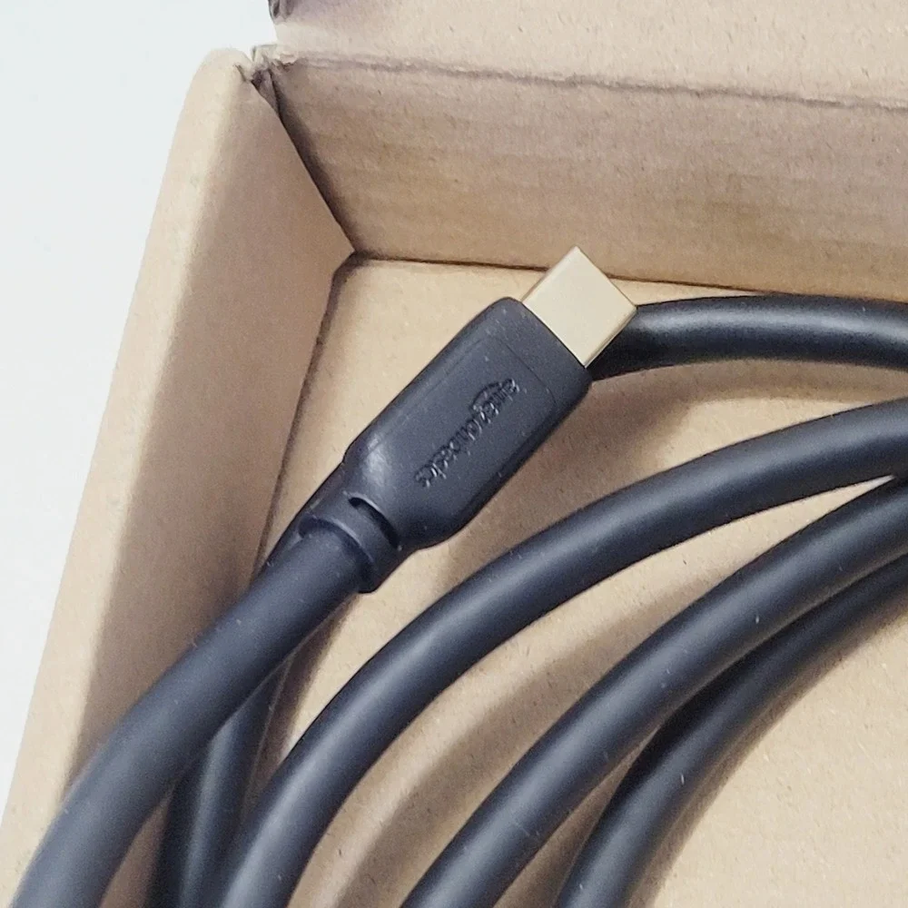 Lot of 2 Amazon Basics Mini DisplayPort to DisplayPort Cable 6ft Black